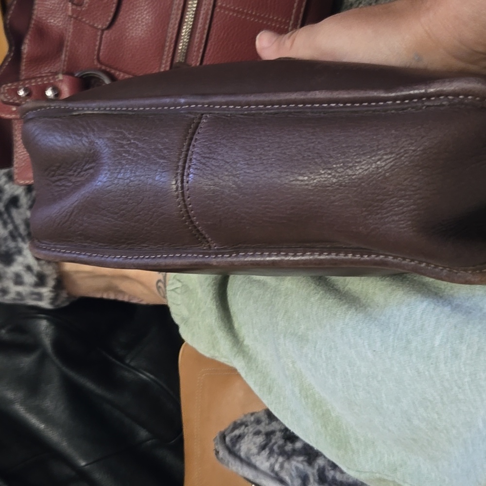 Coach Dark Brown Leather Satchel - Picture 7 of 8